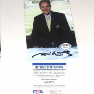 Jim Nantz Hand Signed 4x6 Photo Broadcaster PGA NFL PSA DNA #6
