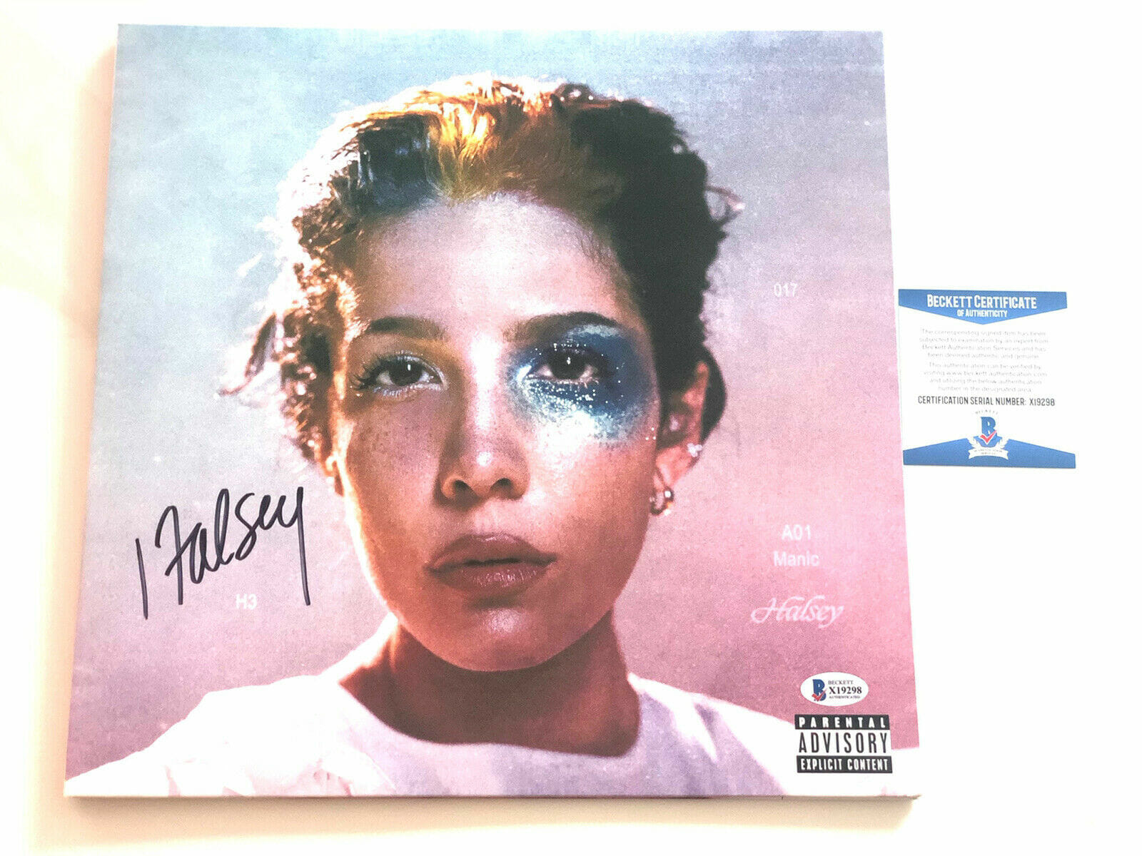 Halsey Hand Signed Vinyl Beckett COA Maniac BAS Album Singer | Autographia