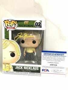 JACK NICKLAUS HAND SIGNED FUNKO POP GOLF MASTERS GREATEST 02 PSA DNA COLLECTIBLE MEMORABILIA