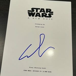 GEORGE LUCAS SIGNED MOVIE SCRIPT STAR WARS NEW HOPE AUTOGRAPH BECKETT BAS COA D