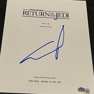 GEORGE LUCAS SIGNED MOVIE SCRIPT STAR WARS RETURN OF THE JEDI BECKETT BAS AUTO D