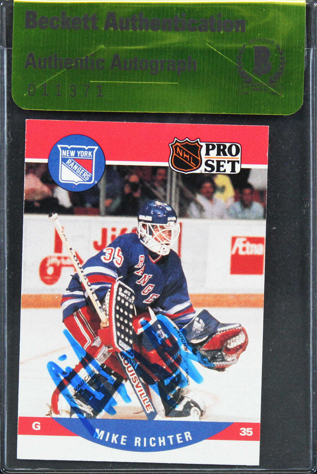 Rangers Mike Richter Authentic Signed 1990 NHL Pro Set #627 Card BAS ...