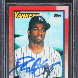 Yankees Deion Sanders Authentic Signed 1990 Topps #61 Card BAS Slabbed