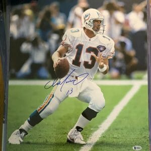 DAN MARINO SIGNED 16X20 PHOTO MIAMI DOLPHINS BECKETT BAS AUTOGRAPH AUTO COA