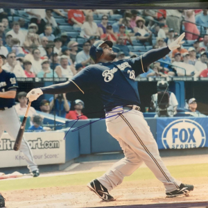 PRINCE FIELDER SIGNED 16X20 PHOTO MILWAUKEE BREWERS BECKETT BAS AUTOGRAPH AUTO