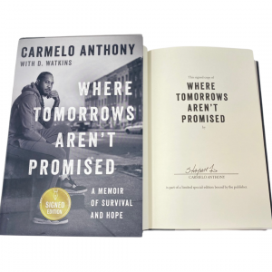 Carmelo Anthony Signed Where Tomorrows Aren't Promised Hardcover 1st Ed Book COA