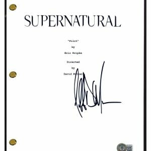 Jeffrey Dean Morgan Signed Supernatural Pilot Episode Script Beckett BAS COA