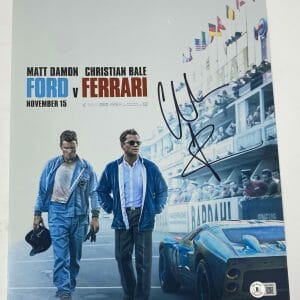 Christian Bale Signed Autographed 11x14 Photo Ford v Ferrari Beckett BAS COA