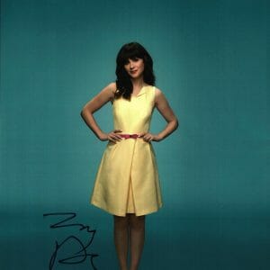 Zooey Deschanel Signed Autographed 11x14 Photo New Girl Actress Beckett COA