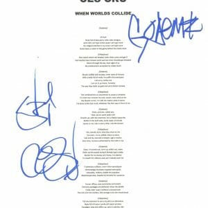 Ces Cru Signed Autograph When Worlds Collide Lyric Sheet Hip Hop Rapper ACOA COA