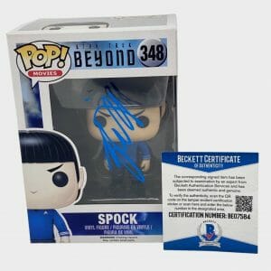 Zachary Quinto Signed Funko Pop Figure Spock Star Trek Beyond Beckett COA