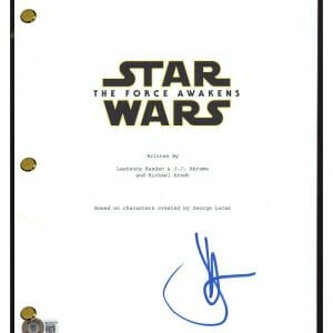 JJ Abrams J.J. Signed Star Wars The Force Awakens Script Screenplay Beckett COA