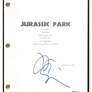 Jeff Goldblum Signed Autograph Jurassic Park Movie Script Screenplay Beckett COA