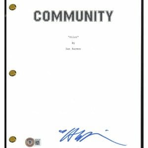 Alison Brie Signed Autographed Community Pilot Script Screenplay Beckett COA