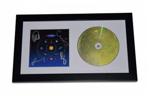 COLDPLAY BAND SIGNED MUSIC OF THE SPHERES FRAMED CD DISPLAY CHRIS MARTIN X4 COA COLLECTIBLE MEMORABILIA