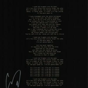 Corey Taylor Signed Autographed Slipknot Duality Lyric 11x17 Poster Beckett COA