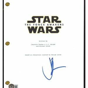 JJ Abrams J.J. Signed Star Wars The Force Awakens Script Screenplay Beckett COA