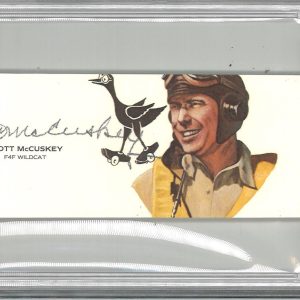 SCOTT MCCUSKEY SIGNED CUT SIGNATURE PSA DNA 84643231 (D) WWII ACE