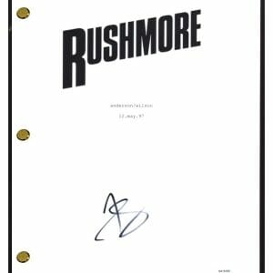 Jason Schwartzman Signed Autographed Rushmore Movie Script Screenplay ACOA COA