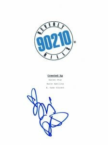TORI SPELLING SIGNED AUTOGRAPHED BEVERLY HILLS 90210 PILOT EPISODE SCRIPT COA COLLECTIBLE MEMORABILIA