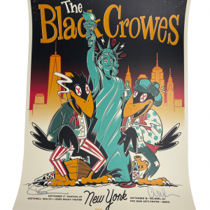 The Black Crowes Signed New York 2021 Tour Poster Litho Chris Robinson Rich COA