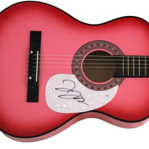 JESSIE JAMES DECKER SIGNED AUTOGRAPH PINK ACOUSTIC GUITAR COUNTRY BEAUTY JSA COA