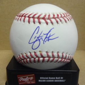 CLAYTON TANNER AUSTRALIAN PITCHER/GIANTS MINOR LEAGUER SIGNED M.L. BASEBALL W/CO