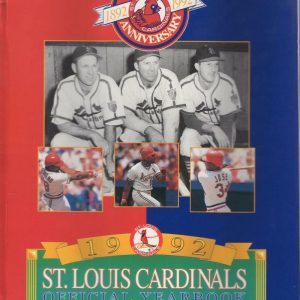 1992 ST. LOUIS CARDINALS YEARBOOK STAN MUSIAL FELIX JOSE COVER MINT