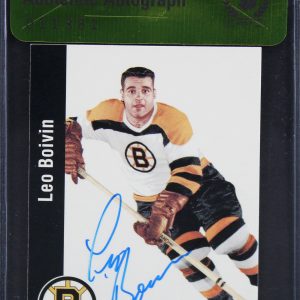 Bruins Leo Boivin Authentic Signed Parkhurst #11 Card BAS #11381