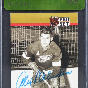 Red Wings Alex Delvecchio Authentic Signed 1990 NHL Pro Set #658 Card BAS #11352