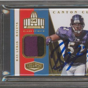 Ravens Ray Lewis Signed 2020 Panini PP CC #2 Card Auto Gem 10! BAS Slabbed