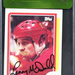 Flames Lanny McDonald Authentic Signed 1986 Topps #8 Card BAS #11368