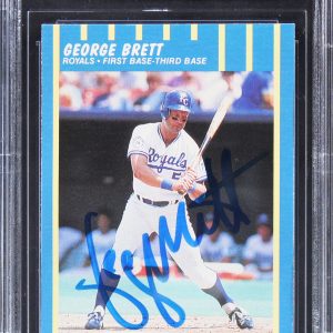 Royals George Brett Signed 1988 Fleer Baseball All-Stars #4 Card BAS Slabbed
