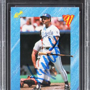 Royals George Brett Authentic Signed 1991 Classic 1 #T46 Card BAS Slabbed