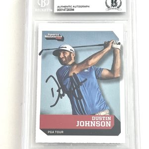 DUSTIN JOHNSON HAND SIGNED SI FOR KIDS ROOKIE CARD SLABBED PGA GOLF BAS BECKETT