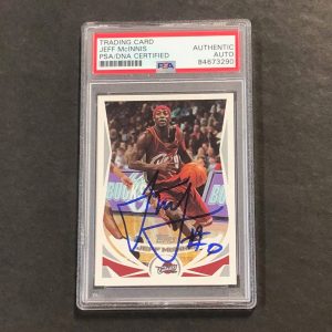 2004-05 Topps Basketball #218 Jeff McInnis Signed Card AUTO PSA Slabbed Cavalier