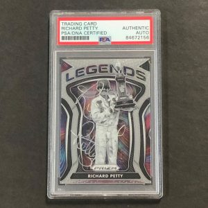 2021 Panini Prizm Racing Legends #82 Richard Petty Signed Card AUTO PSA Slabbed