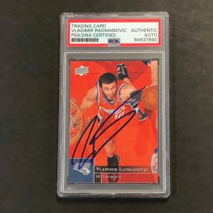 2009-10 Upper Deck Basketball #20 Vladimir Radmanovic Signed Card AUTO PSA Slabb