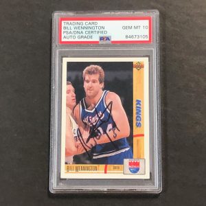 1991-92 Upper Deck #399 Bill Wennington Signed Card AUTO GRADE 10 PSA Slabbed Ki