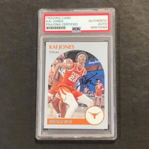 2021 Chronicles NBA Hoops #62 Kai Jones Signed AUTO PSA Slabbed Texas