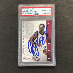 2012-13 Panini Prestige #169 Jeremy Pargo Signed Card AUTO 10 PSA Slabbed Cavali
