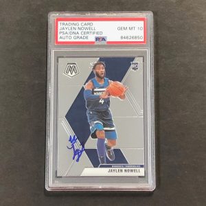 2019-20 Panini Mosaic #212 Jaylen Nowell Signed Card AUTO 10 PSA Slabbed TImberw