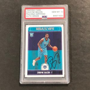 2017-18 NBA Hoops #290 Dwayne Bacon Signed Card AUTO 10 PSA/DNA Slabbed RC Horne