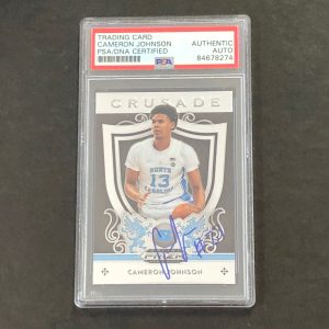 2019-20 Panini Prizm Draft Picks #32 Cameron Johnson Signed Card PSA Slabbed Aut