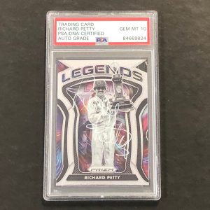 2021 Panini Prizm Racing #82 Richard Petty Signed Card AUTO GRADE 10 PSA Slabbed