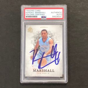 2012-13 Upper Deck #23 Kendall Marshall Signed Card AUTO PSA Slabbed