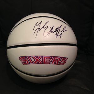 MICHAEL CARTER WILLIAMS SIGNED AUTO BASKETBALL Philadelphia 76ers ROOKIE COA WOW