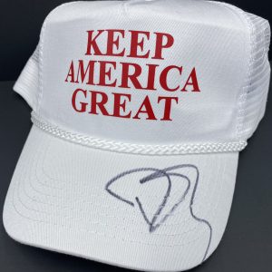 DONALD TRUMP JR SIGNED AUTOGRAPHED KEEP AMERICA GREAT HAT 2020 MAGA COA !