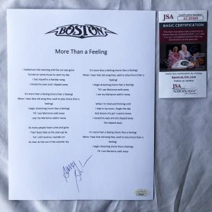 Air Supply Russell Hitchcock and Graham Russell Signed Lyric Sheet JSA 3 COA