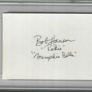 ROBERT HANSON SIGNED INDEX CARD PSA DNA 84150539 (D) WWII MEMPHIS BELLE RADIO